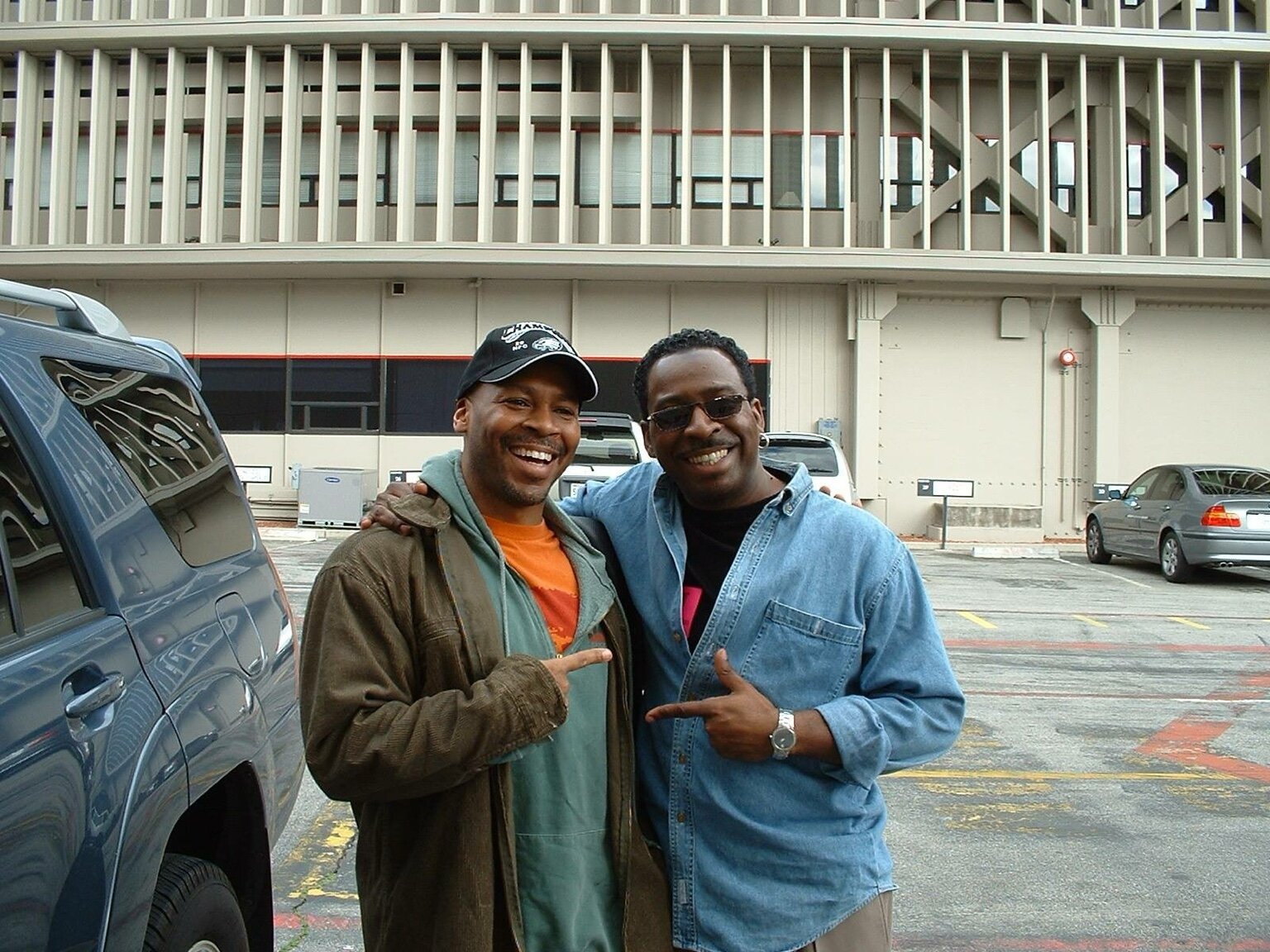 Kevin Eubanks and Wil A. Crosby before taping The Tonight Show with Jay Leno