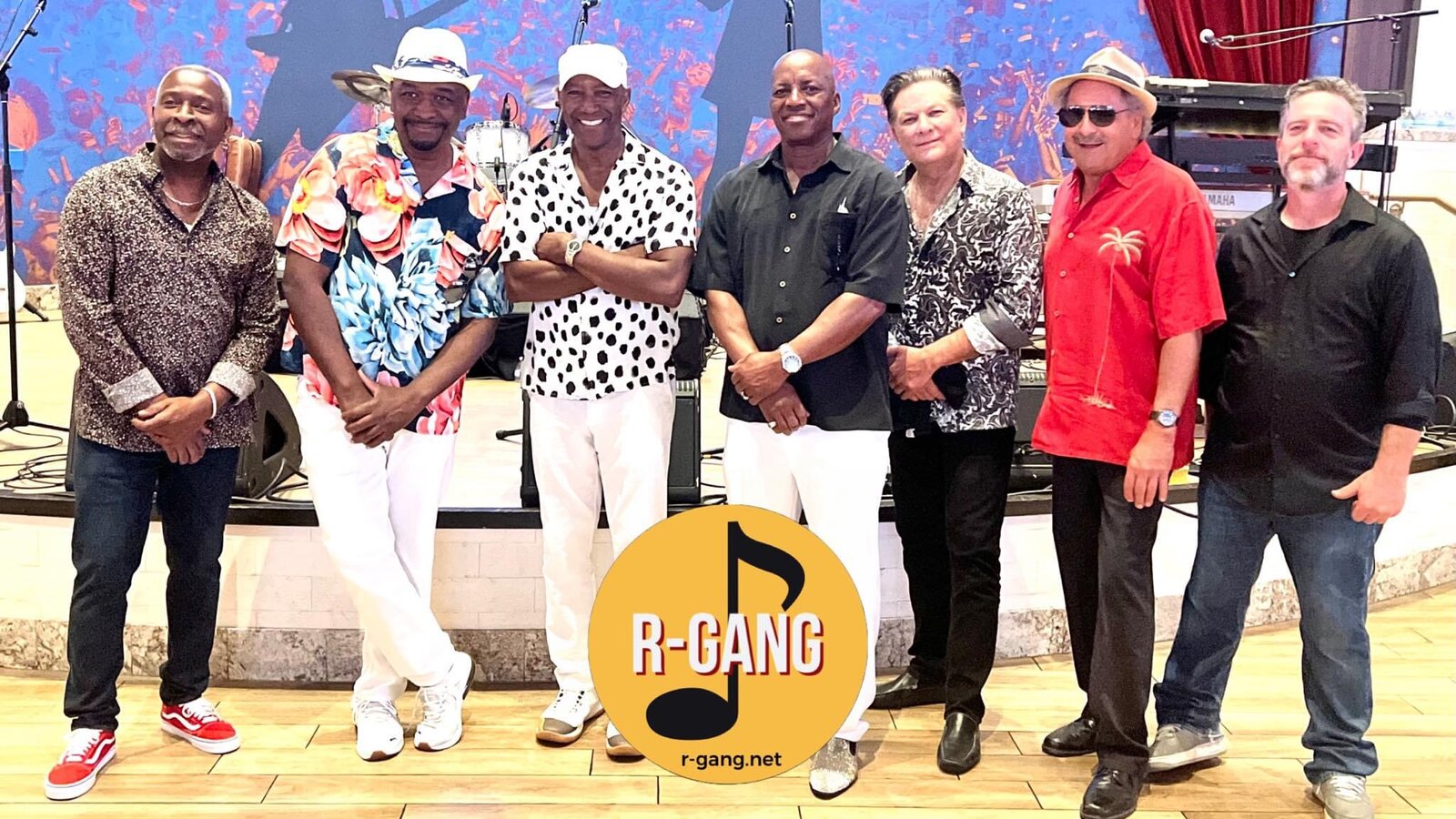 Members of R-Gang gathered on stage