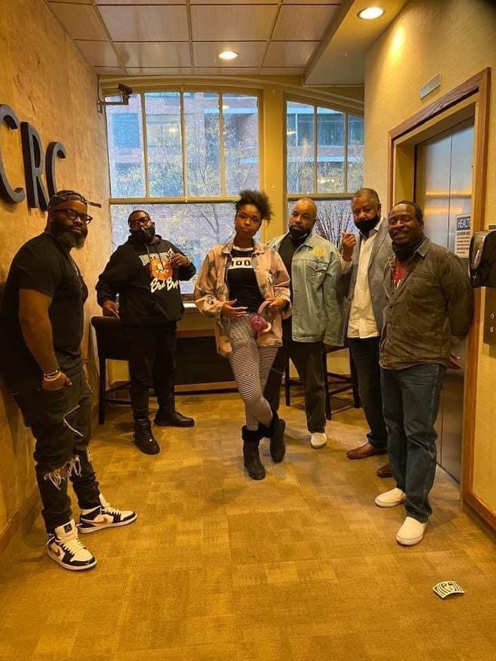 The musicians at CRC Studio for the Respect soundtrack recording