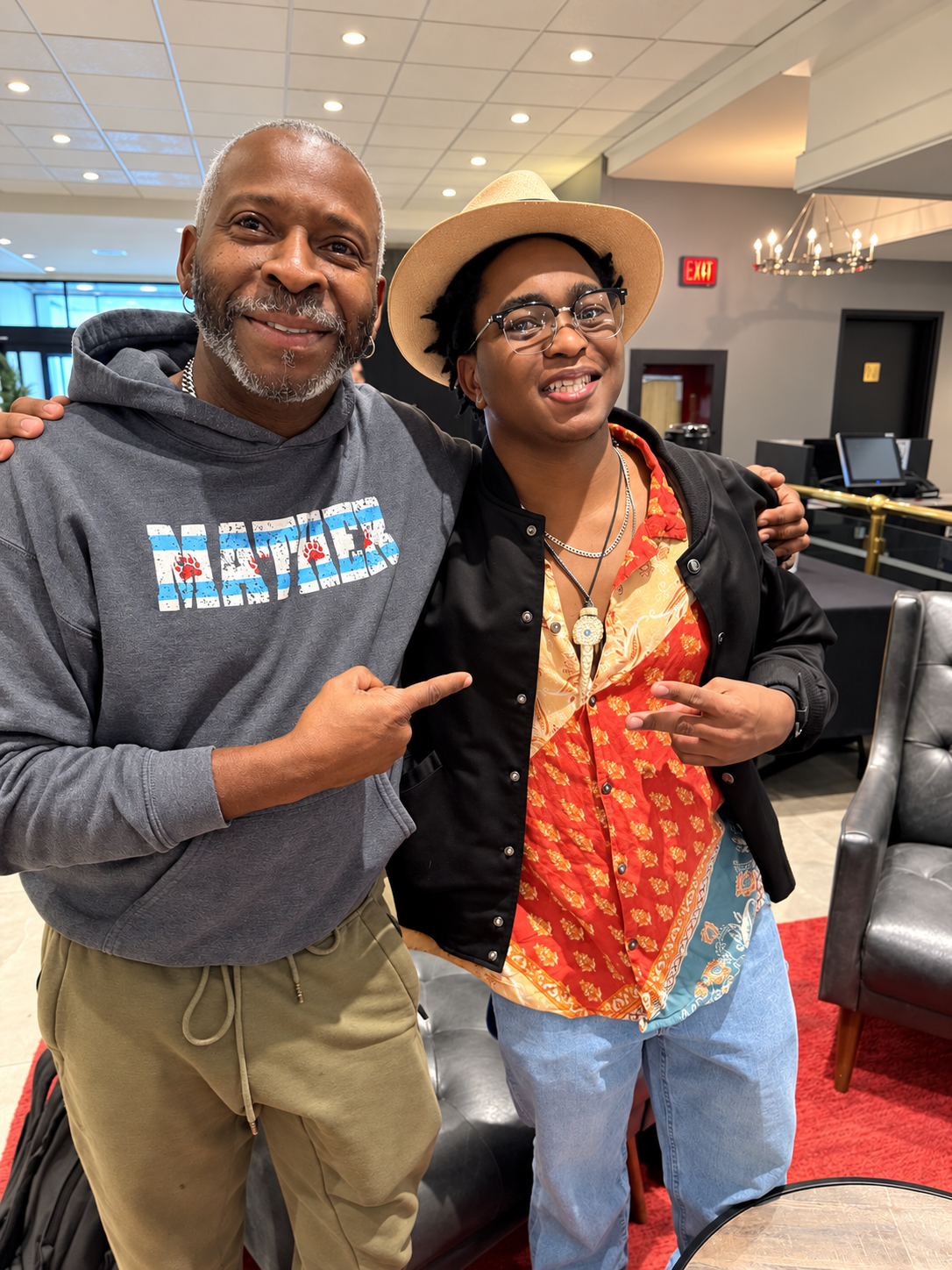 Wil A. Crosby with a fellow artist