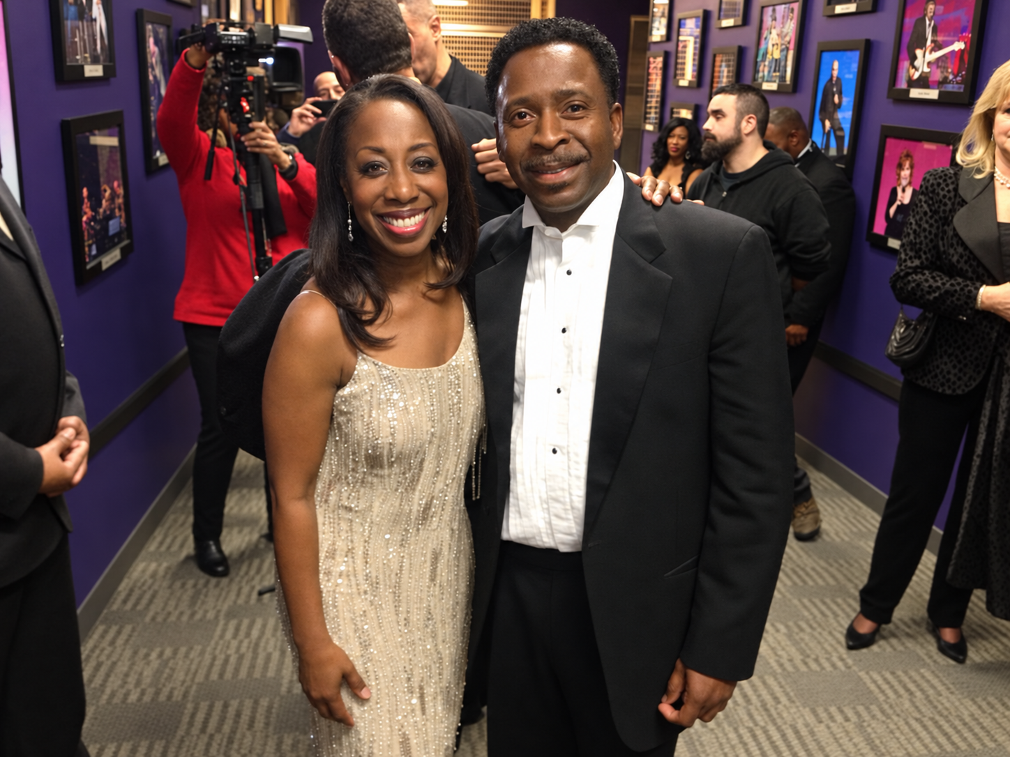 Wil A. Crosby with a fellow artist at a special event
