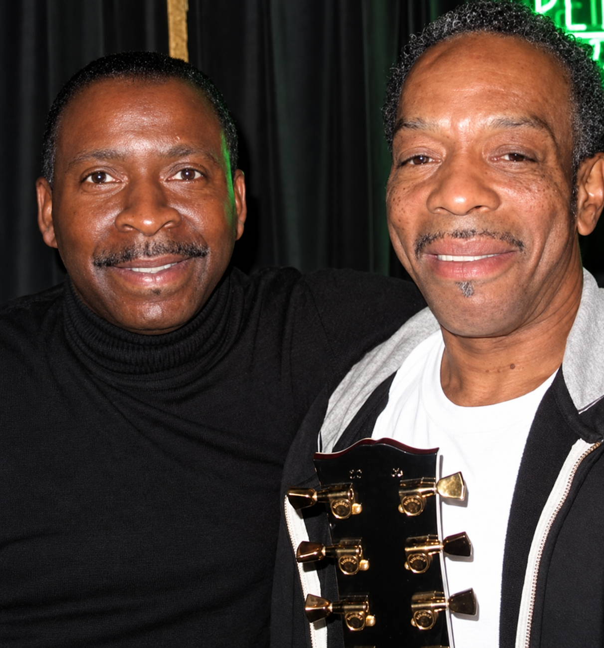 Wil A. Crosby with his brother, guitarist Rodney Brown